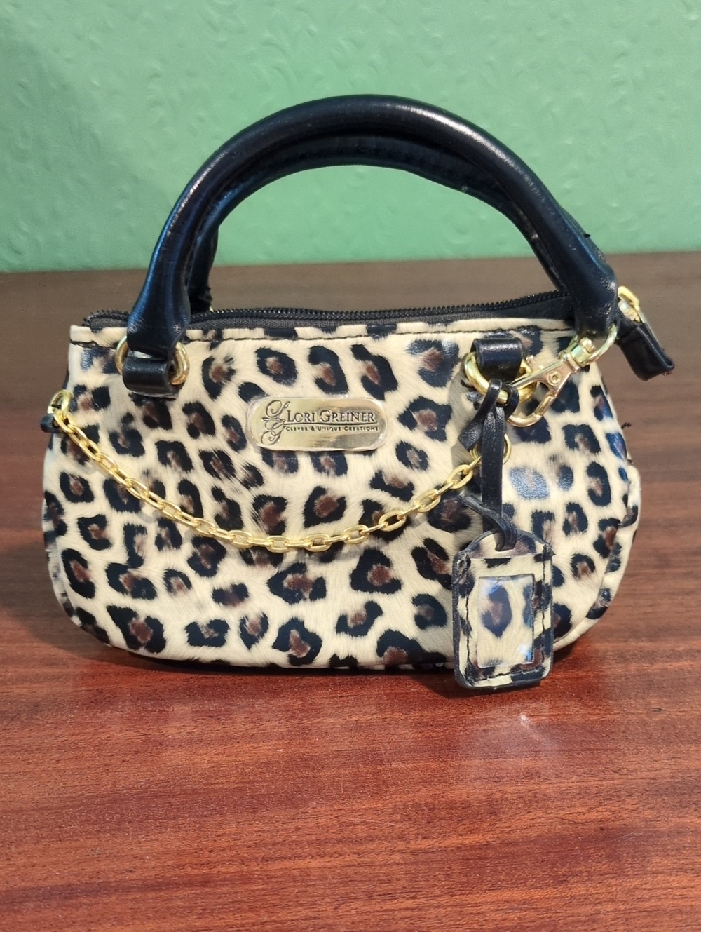 Lori Greiner Leopard Print Mini Purse